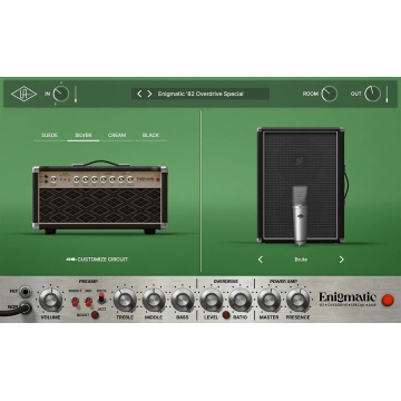 Universal Audio UAD Enigmatic '82 Overdrive Special Amp - Plugin amp sim cu 4 amplificatoare si 9 setup-uri de cabinet si microfon