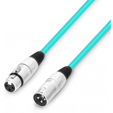 Adam Hall 3Star XLRf - XLRm 1m Green - Cablu de microfon XLR mama - XLR tata