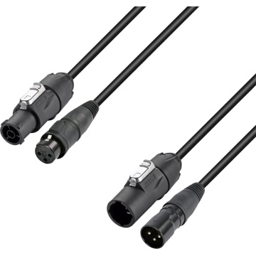 Adam Hall 4 STAR H TCON D 0150 1.5m - Cablu hibrid DMXsi alimentare XLR 3 pini / TRUE1 1.5 m IP65