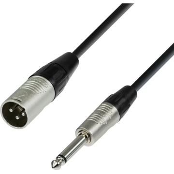 Adam Hall 4Star Mic XLRm-TS 3m - Cablu de instrument XLR tata / Jack 6.3 mm