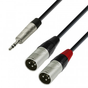 Adam Hall 4Star Y TRS3.5-2XLRm 3m - Cablu adaptor Y