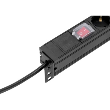 Adam Hall RACK PDU 7S 1.8m - Prelungitor rack 1U 7 prize cu intrerupator - Img 8