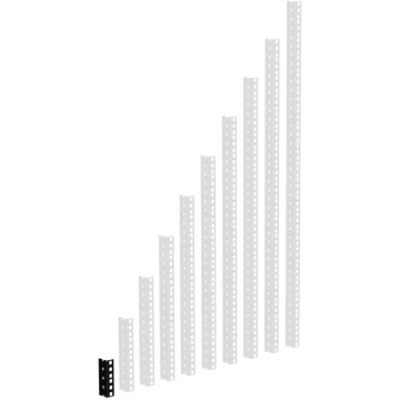 Adam Hall Rack Rail 02 Black - Banda rack 2U