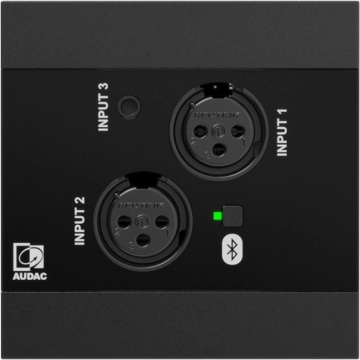Audac NWP320/B - Panou de intrare audio in retea Dante/AES67 4x4 cu 2x XLR jack 3.5 mm Bluetooth si PoE
