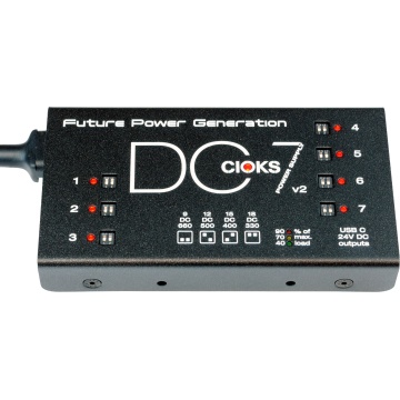 CIOKS DC7 v2 - Sursa de alimentare izolata pentru pedale de efect cu 7 iesiri DC configurabile USB-C si iesire AUX 24 V - Img 3