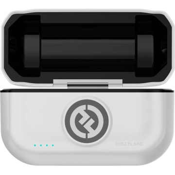 Hollyland LARK M2 with USB-C Plug Duo - Ivory White - Sistem Lavaliera Wireless 2.4 GHz cu 2 Transmitatoare - Img 4