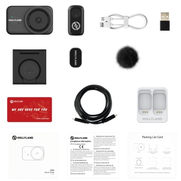 Hollyland Lyra Streaming Combo Lark A1 TX - Camera Web cu Microfon Lavaliera - Img 17