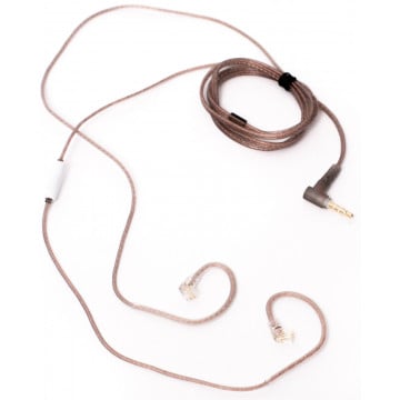 KZ Acoustics Transparent & Black Cable C PIN MIC 46-20 - Cablu pentru casti in-ear