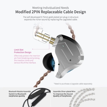 KZ Acoustics ZS10 PRO Stone Black - Casti monitorizare In-Ear - Img 5
