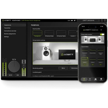 Lewitt LW6 Wireless Studio Headphones - Casti de studio wireless closed-back over-ear RealSound UWB 5.8 ms Bluetooth 5.3 USB-C - Img 8
