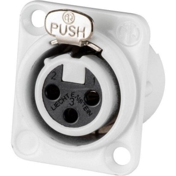 Neutrik NC3FD-LX-WT - Conector XLR mama 3 pini - Img 2