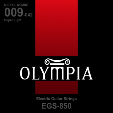 Olympia EGS850 Otel-Nichel Super-Light 09-42 - Set 6 corzi chitara electrica subtiri