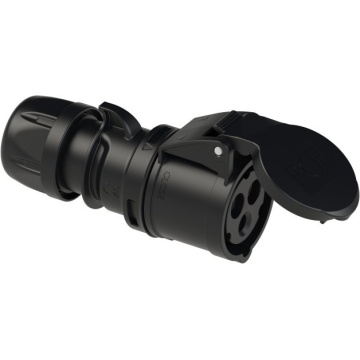 PCE 16A 3p 6h IP44 SHARK (black) - Conector mama CEE