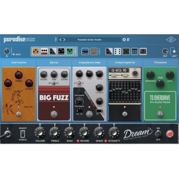Universal Audio UAD Paradise Guitar Studio - Plugin amp sim cu 11 amplificatoare cabinete si pedale renumite de chitara