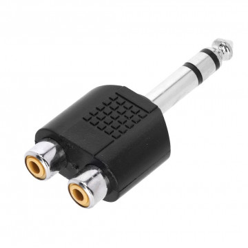Adam Hall 4 STAR AY RF2 JM3 - Adaptor Y 2 x RCA mama - Jack 6.3 mm tata TRS