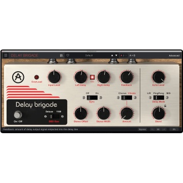 Arturia Delay BRIGADE - Plugin delay analog BBD stereo cu chorus vibrato si sincronizare tempo - Img 2
