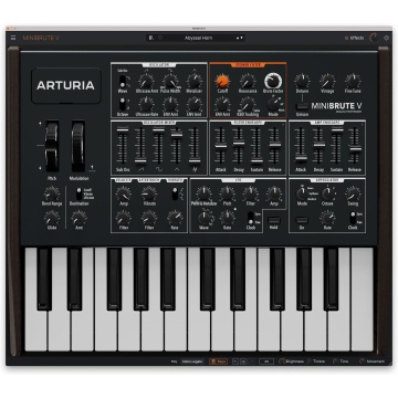 Arturia MiniBrute V - Sintetizator virtual analog polifonic 8 voci cu filtru Steiner-Parker si 168 preseturi