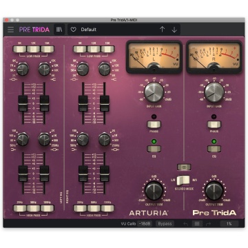 Arturia Pre TridA - Plugin preamplificator si egalizator analog virtual stereo cu procesare Mid/Side