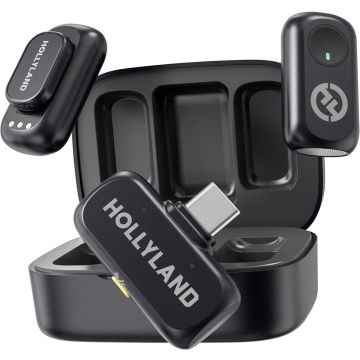 Hollyland LARK A1 Duo USB-C - Space Gray - Sistem Lavaliera Wireless 2.4 GHz cu 2 Transmitatoare