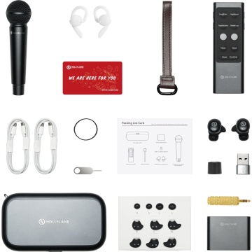 Hollyland MELO P1 Combo - Sistem wireless all-in-one cu microfon condenser de mana