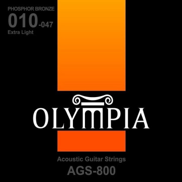 Olympia AGS 800 Fosfor-Bronz Super-Light 10-47 - Set corzi chitara acustica