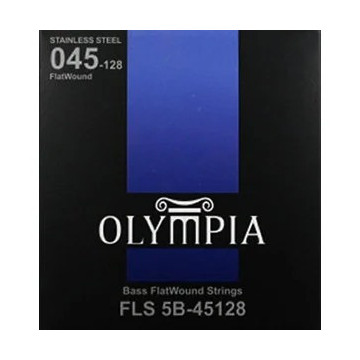 Olympia FLS5B-45128 FlatWound Otel 45-128 - Set 5 corzi de chitara bass