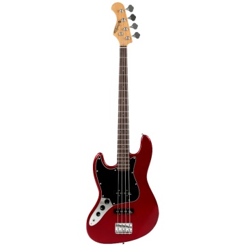 Prodipe Guitars JB80 LH RA Candy Red - Chitara bass electrica pentru stangaci