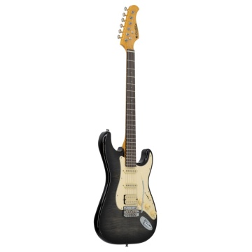 Prodipe Guitars ST 93 Alder Trans Black - Chitara electrica - Img 3