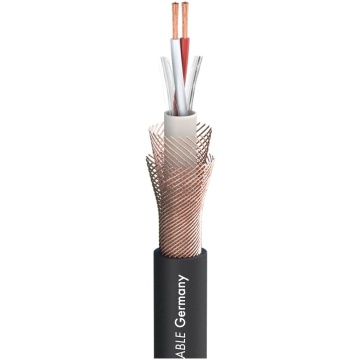 Sommer Cable SC-Galileo 238 2 x 0,38 mm2 PVC diametru 7,00 mm Black - Cablu microfon balansat 2x 0,38 mm2 cu ecranare dubla spiralata din cupru, diametru 7 mm, negru