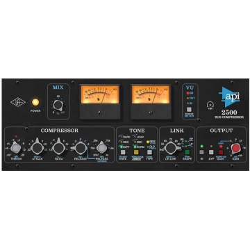 Universal Audio UAD API 2500 Bus Compressor - Plugin compresor API stereo cu moduri Old si New si 3 tipuri de knee