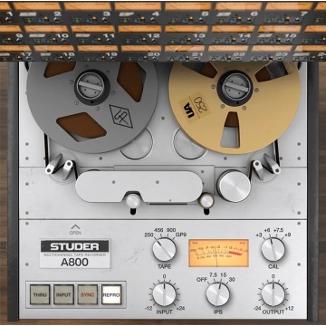 Universal Audio UAD Studer A800 Tape Recorder - Plugin emulare tape machine cu 4 tipuri de banda si viteza selectabila