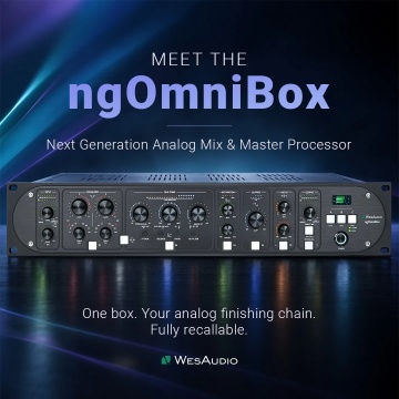 WesAudio ngOmniBox - Procesor analog stereo mix si master 2U cu EQ compresor saturatie clipper si recall digital - Img 9