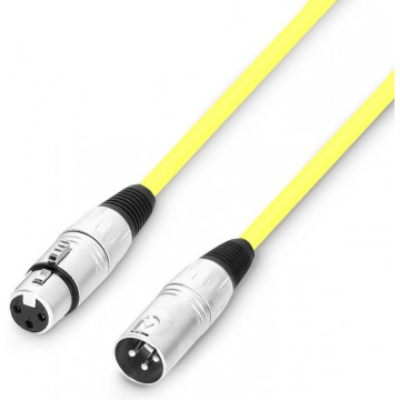 Adam Hall 3Star XLRf - XLRm 0.5m Yellow - Cablu de microfon XLR mama - XLR tata