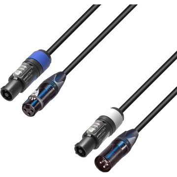 Adam Hall 5 STAR H PCON D 0150 1.5m - Cablu hibrid DMX si Alimentare Powercon