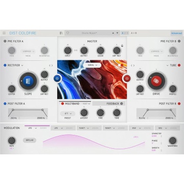 Arturia Dist COLDFIRE - Plugin audio de distorsiune dual-engine cu 11 algoritmi si modulatie