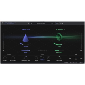 Arturia Efx REFRACT - Plugin multi-efect stereo unison cu 8 voci si 5 moduri FX