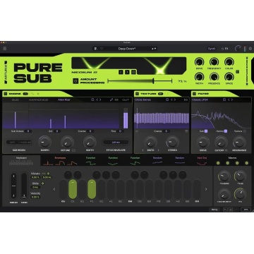 Arturia Pure SUB - Plugin sintetizator virtual bass cu generator sub armonice engine de texturi si modulatie avansata