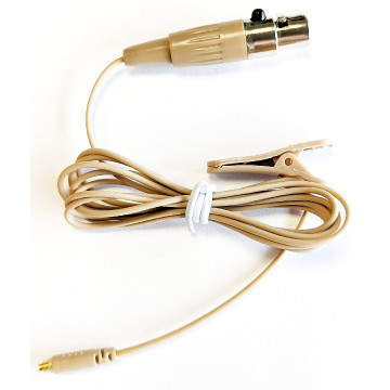 Audac 3-Pin Mini XLR - Beige - Cablu Lavaliera Pentru Sistem Wireless