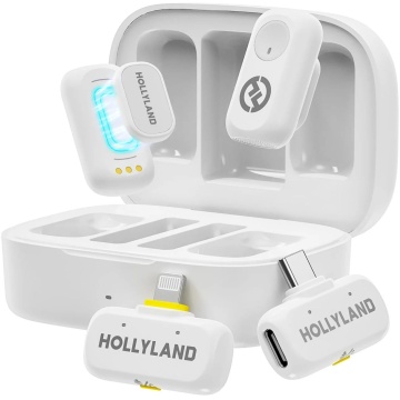 Hollyland LARK A1 Combo - Ivory White - Sistem Lavaliera Wireless 2.4 GHz cu 2 Transmitatoare - Img 2