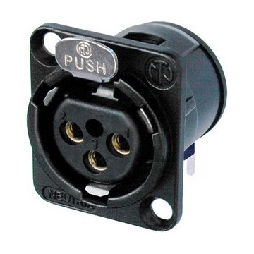 Neutrik NC3FD-H-B - Conector XLR mama 3 pini