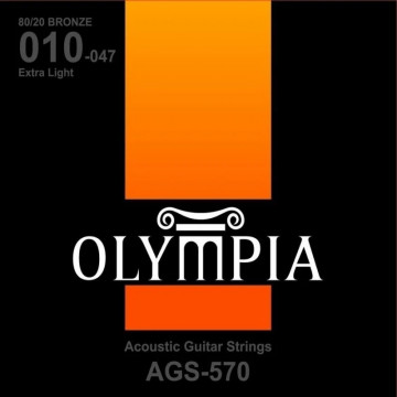 Olympia AGS570 Bronz Extra-Light 10-47 - Set corzi chitara acustica
