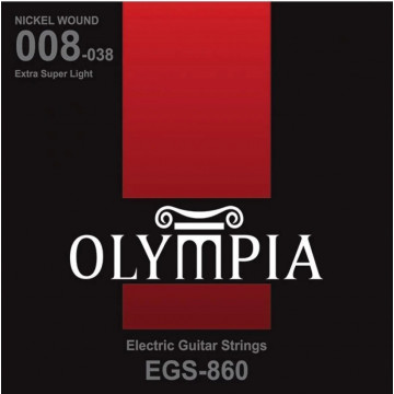 Olympia EGS860 Otel-Nichel Extra-Super-Light 08-38 - Set 6 corzi chitara electrica subtiri
