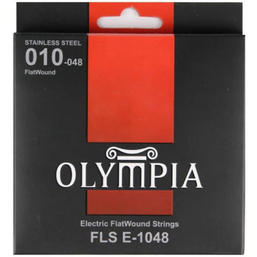 Olympia FLSE-1048 Otel FlatWound 10-48 - Set 6 corzi chitara electrica