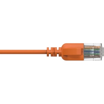 ProCab CSD560OR/1.5 - Cablu de retea 1.5 metri CAT6A U/UTP RJ45 tata - RJ45 tata slim 30 AWG LSHF - Img 2