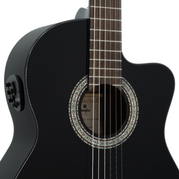 Prodipe Guitars Primera 4/4 CEQ Gloss Black - Chitara electro-clasica - Img 4
