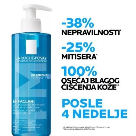 LA ROCHE POSAY EFFACLAR gel za čišćenje lica 400ml - Img 2