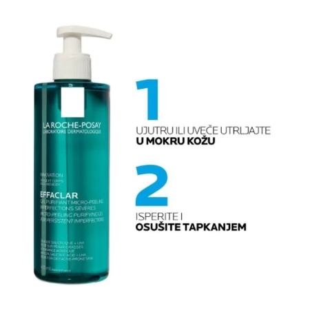 LA ROCHE POSAY EFFACLAR MICRO-PEELING PURIFYING gel za čišćenje 400ml - Img 5