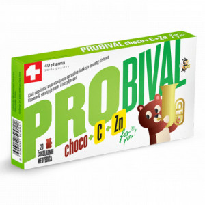 PROBIVAL choco+C+Zn 20 čokoladnih medvedića