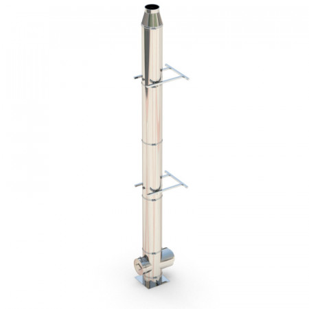 Sistem cos fum inox izolat, diam int 180 mm , ext 280 mm, H=6M - T