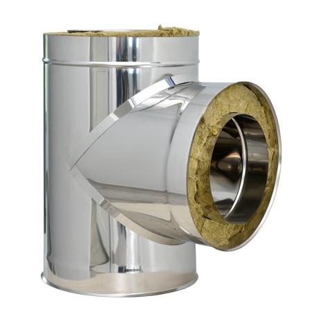Ramificatie T, 90 gr, inox izolat, diam int 120 , ext 220 mm